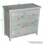 Como 2 Over 2 Chest of Drawers